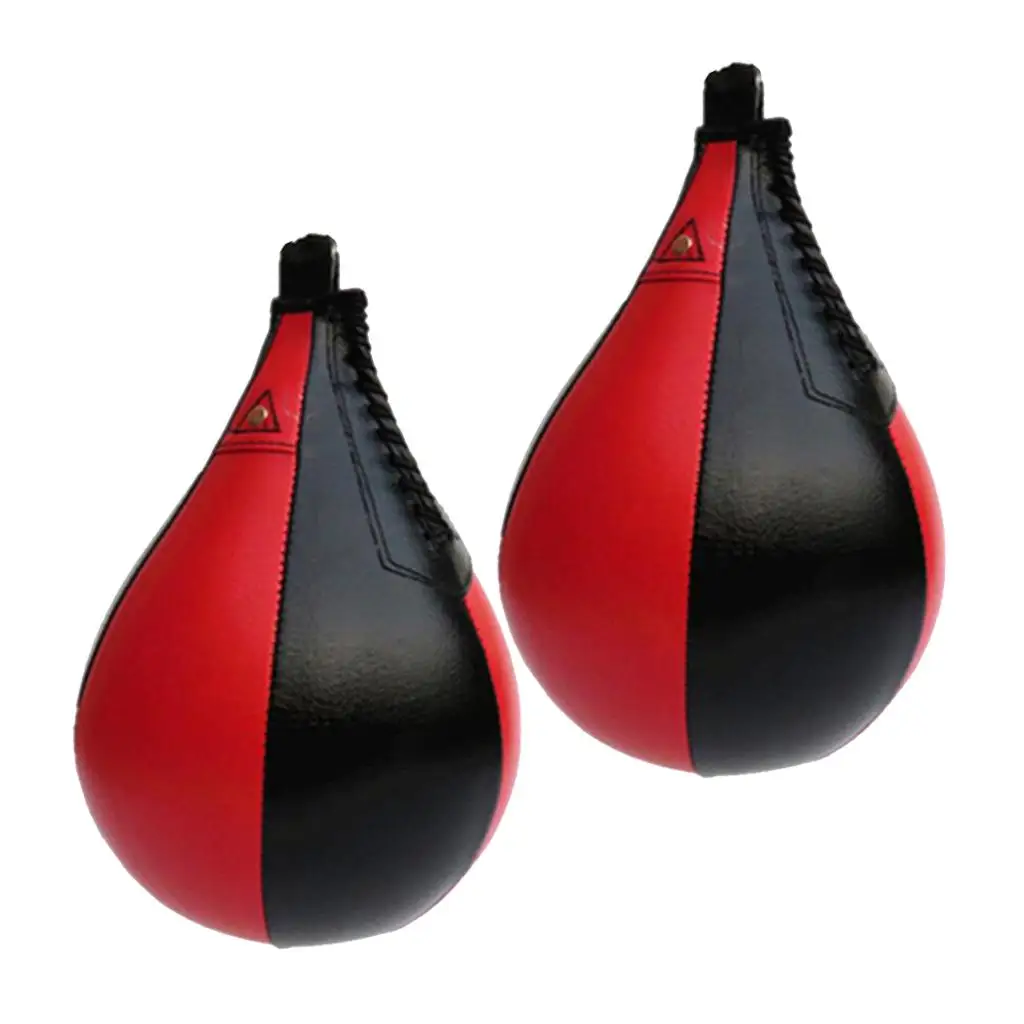 PU Leather Boxing Speed Ball Set Reflex Pear Shape for MMA Muay Thai Training Gym Workout Equipment