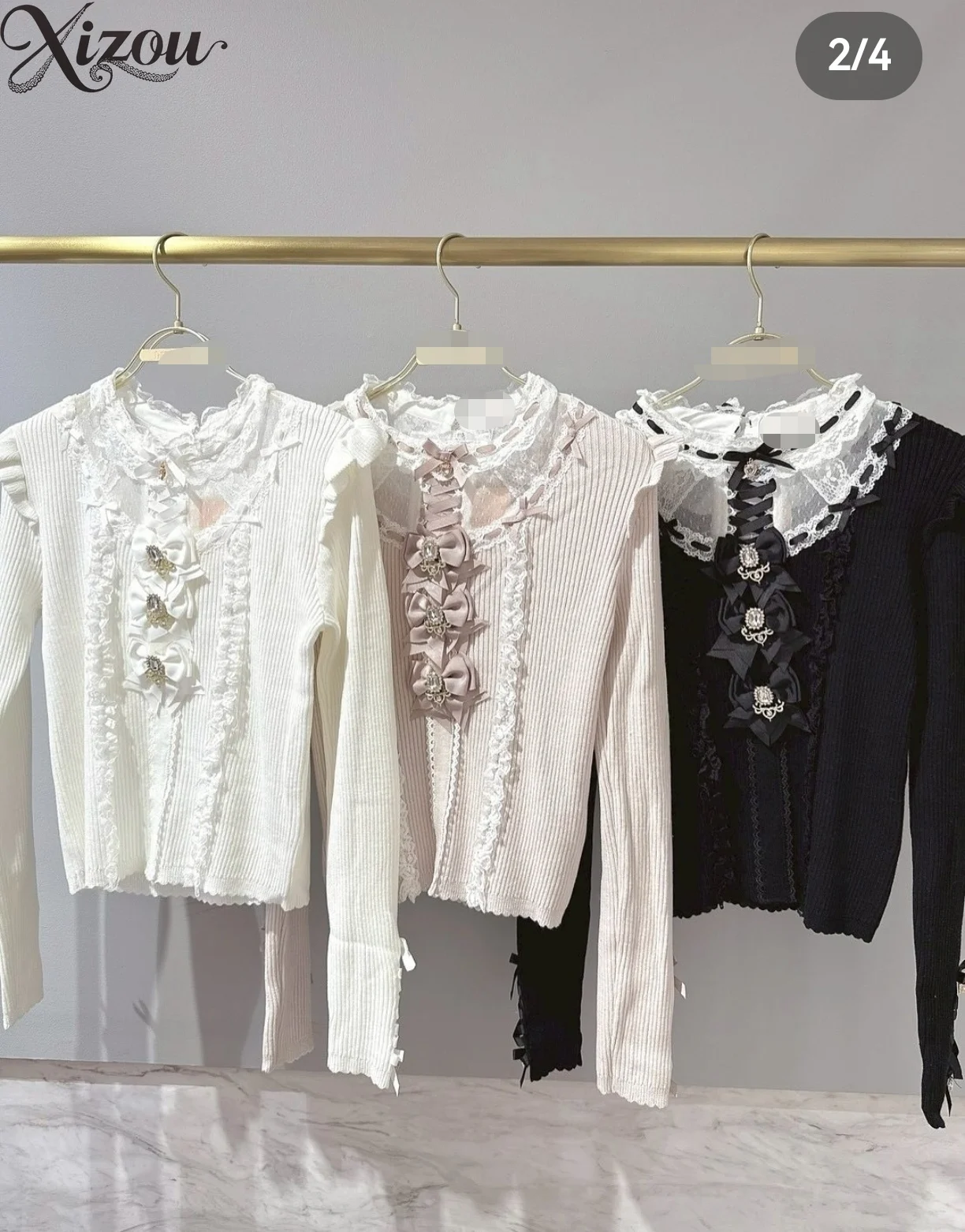 

Autumn Gothic Y2k Lolita Women Japanese Sweet Lace Collar Bow Knitted Blouse Grid High Waist A-line Short Skirt JK Uniform 2025