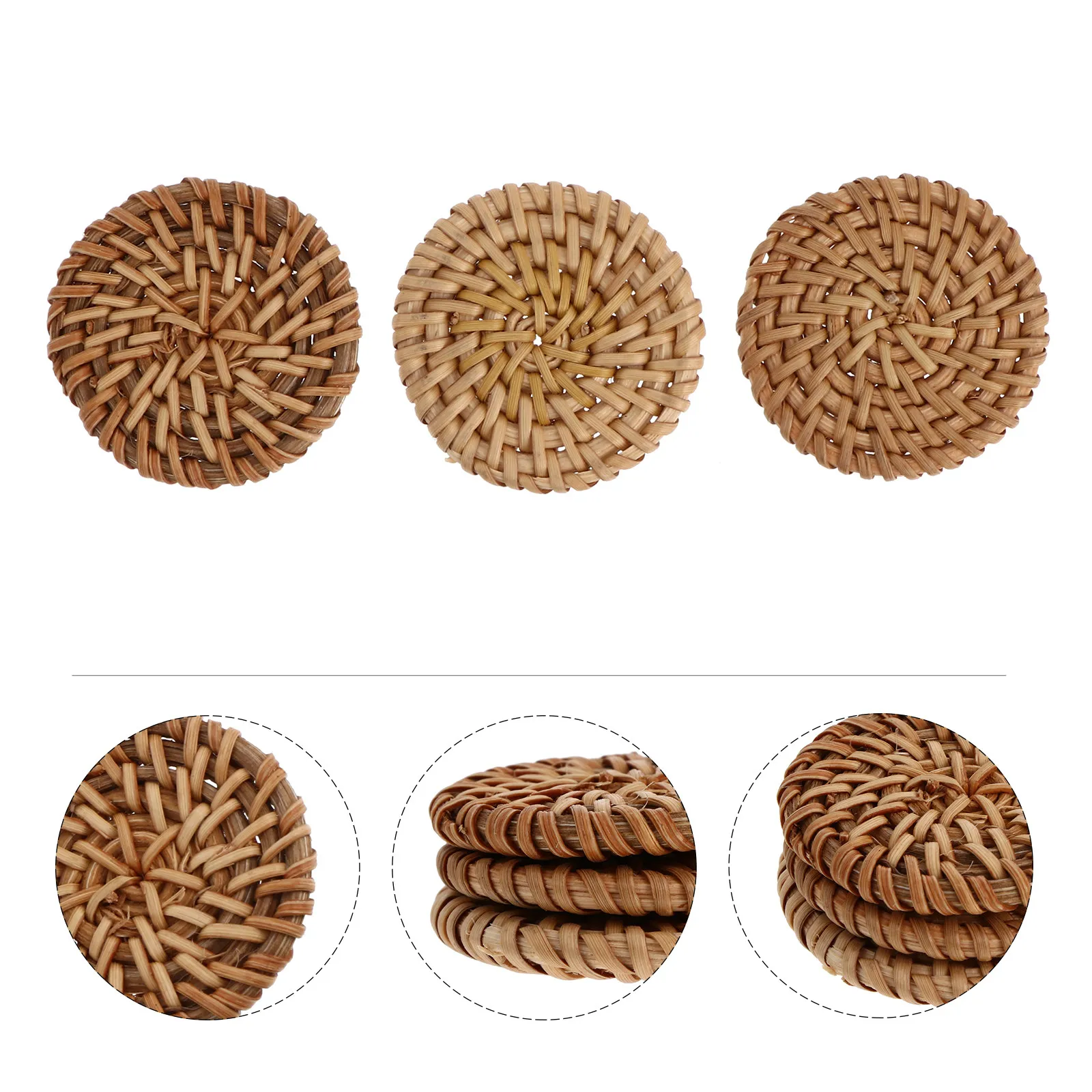 

Набор из 3 плетеных подвесок из ротанга ручной работы для изготовления украшений: ожерелий, браслетов, декоративных полуфабрикатов для рукоделия