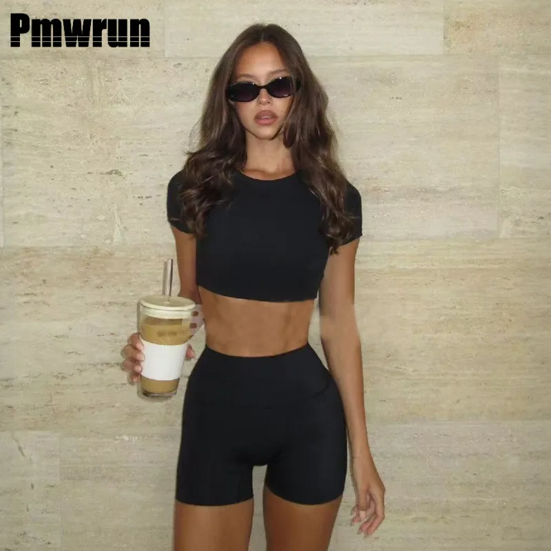 pmwrun-ensemble-de-yoga-2-pieces-pour-femme-haut-court-a-manches-courtes-short-taille-haute-doux-et-extensible-pour-la-gym-le-yoga-le-pilates-les-entrainements