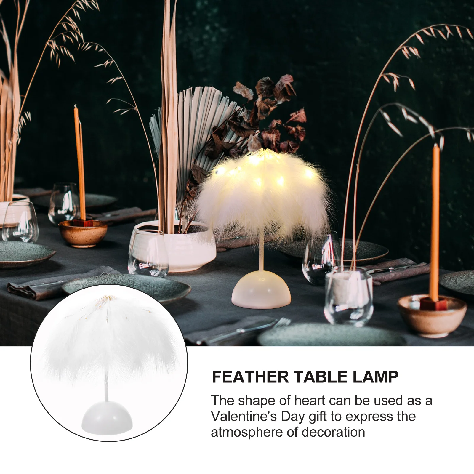 

1Pcs Table Lamp Chaste Natural Lampshade Handmade Romantic Bedroom Desk Light for Home Decor Night Lighting