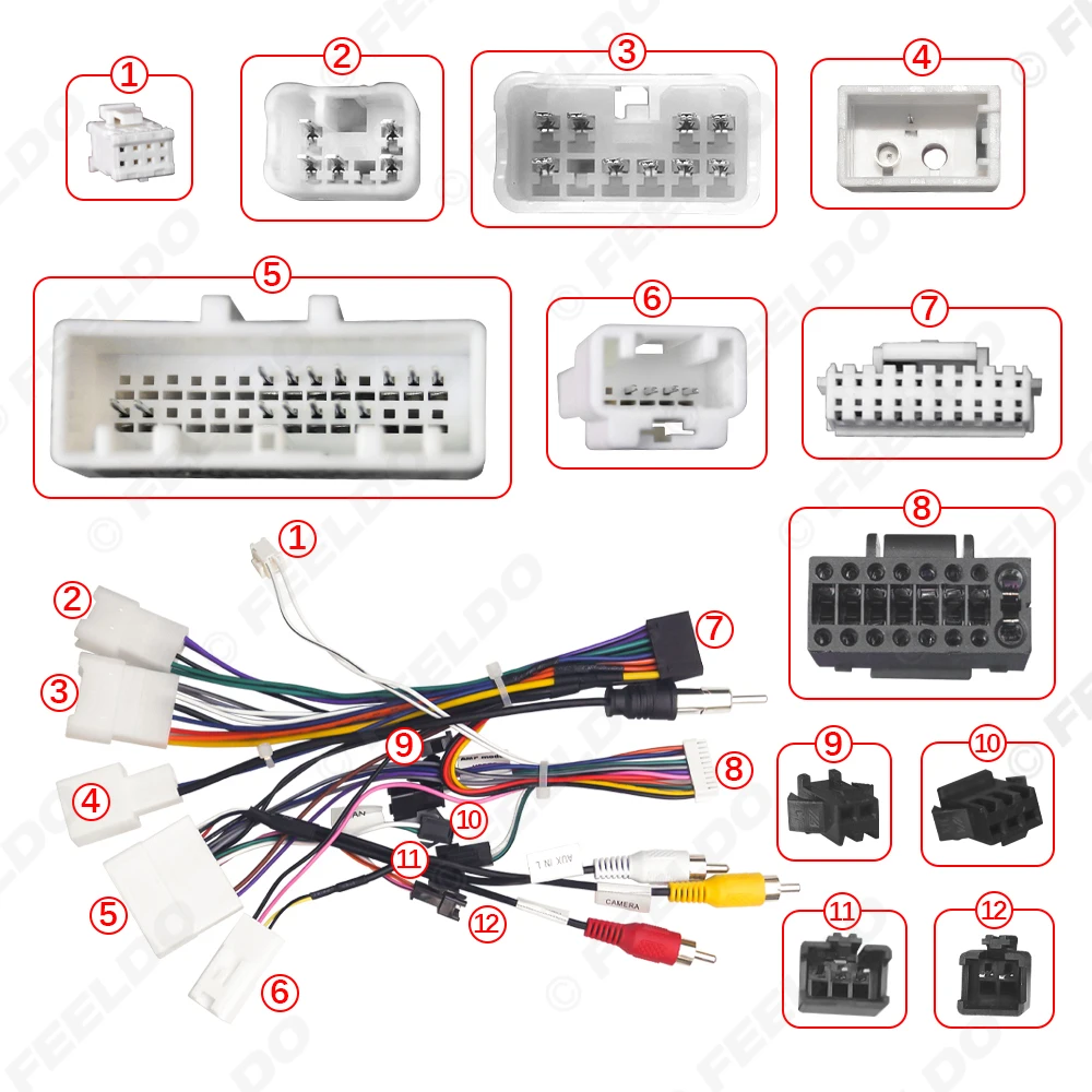 Car 16pin Audio Wiring Harness For Subaru Forester 14-18 Aftermarket Stereo Installation Wire Adapter