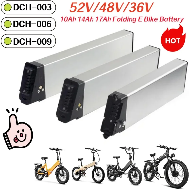 

52V/48V/36V Foldable Ebike Battery (10.4Ah 12.8Ah 14Ah 17.5Ah) DCH-003 DCH-006 DCH-009 for Engwe Samebike Electric Bicycle.