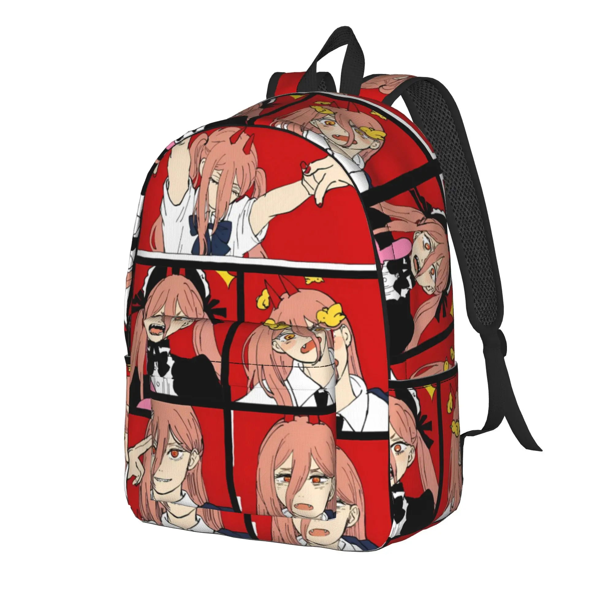 Power comic anime Backpack Chainsaws Mans Workout Backpacks Student Unisex Custom Pattern School Bags Funny Rucksack