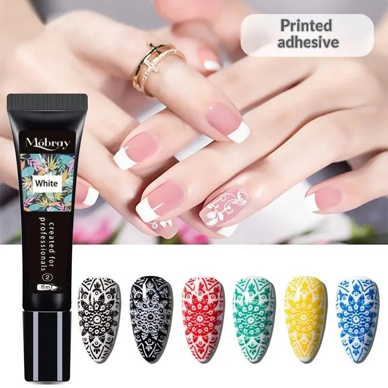 Colorful Nail Art Stamping Polish Wash Free Steel Plate Transfer Printing Special Gel High Saturation Nail Polish Gel Paints