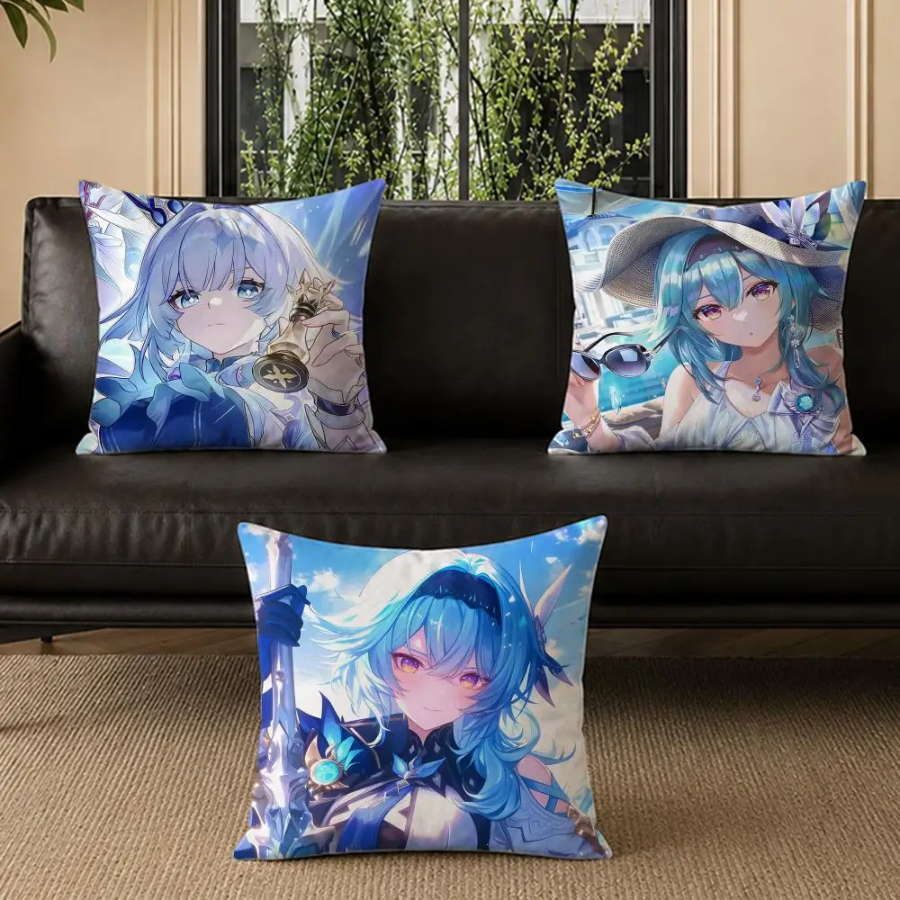 Game E-Eula Cushion Cover Washable Soft Thick Cushion Cover Decorative Pillowcase for Sofa Living Room Home