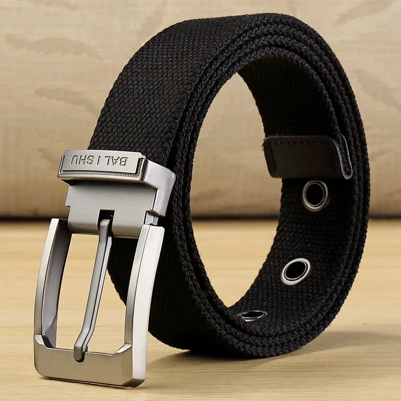 100 110 120 130 140cm Man Tactical Nylon Weave Canvas Belt For Jeans Knitted Military Pin Buckle Plus Long Belt High Quality