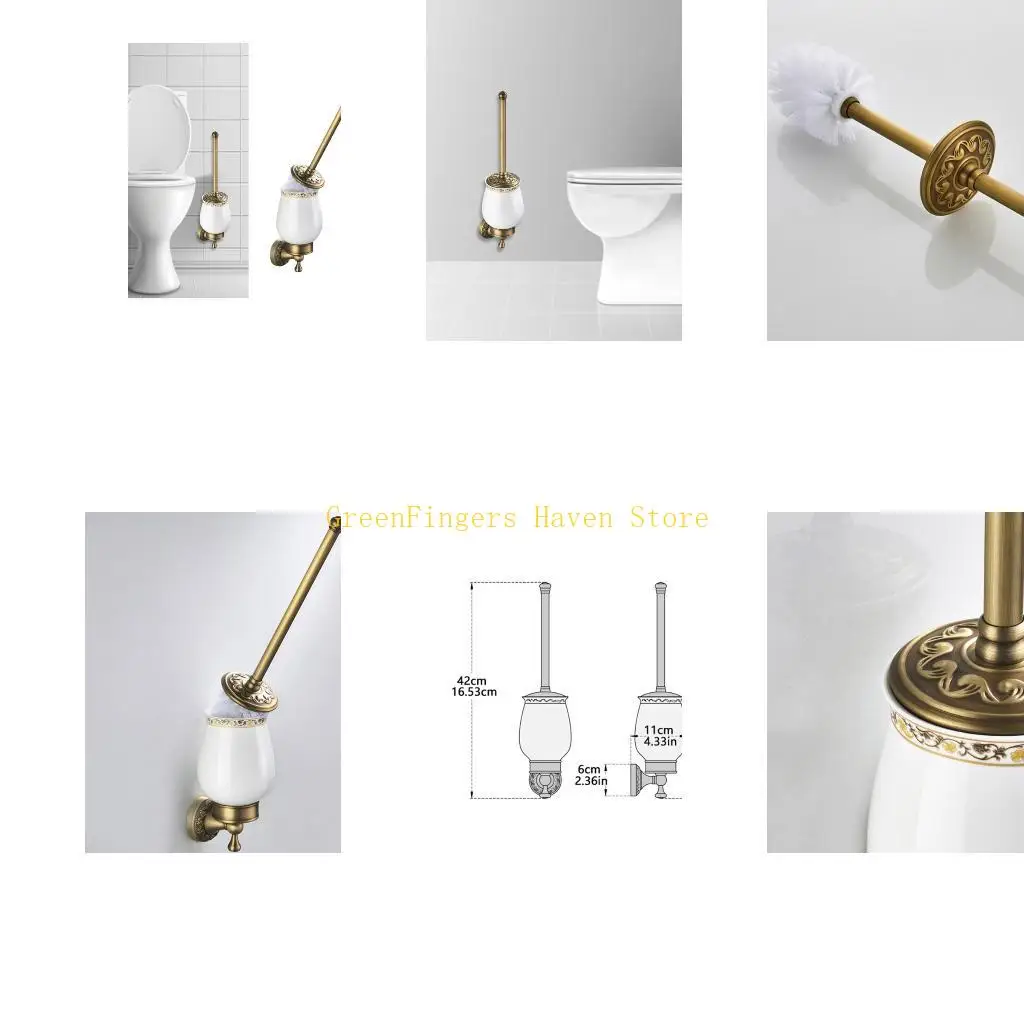 F68D Retro Themed Bathroom Brush Holders Scrubber Support Kid Safe Homes Decoration