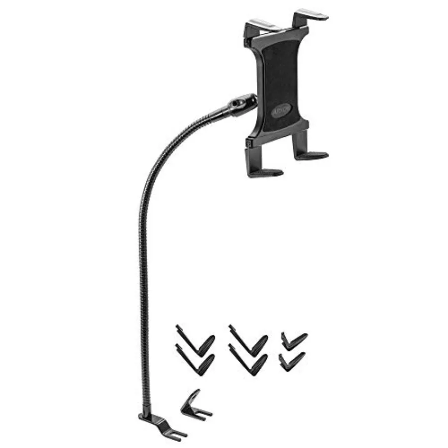 

28 Gooseneck Tablet Mount for Car or Truck Seat Rail Universal Fit 360 Adjustable Viewing Solid Flexible Arm Compatible with iP