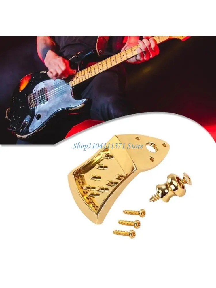 

P9FC Metal Triangular Mandolin Tailpiece Arched Top Mandoline Replacement Part