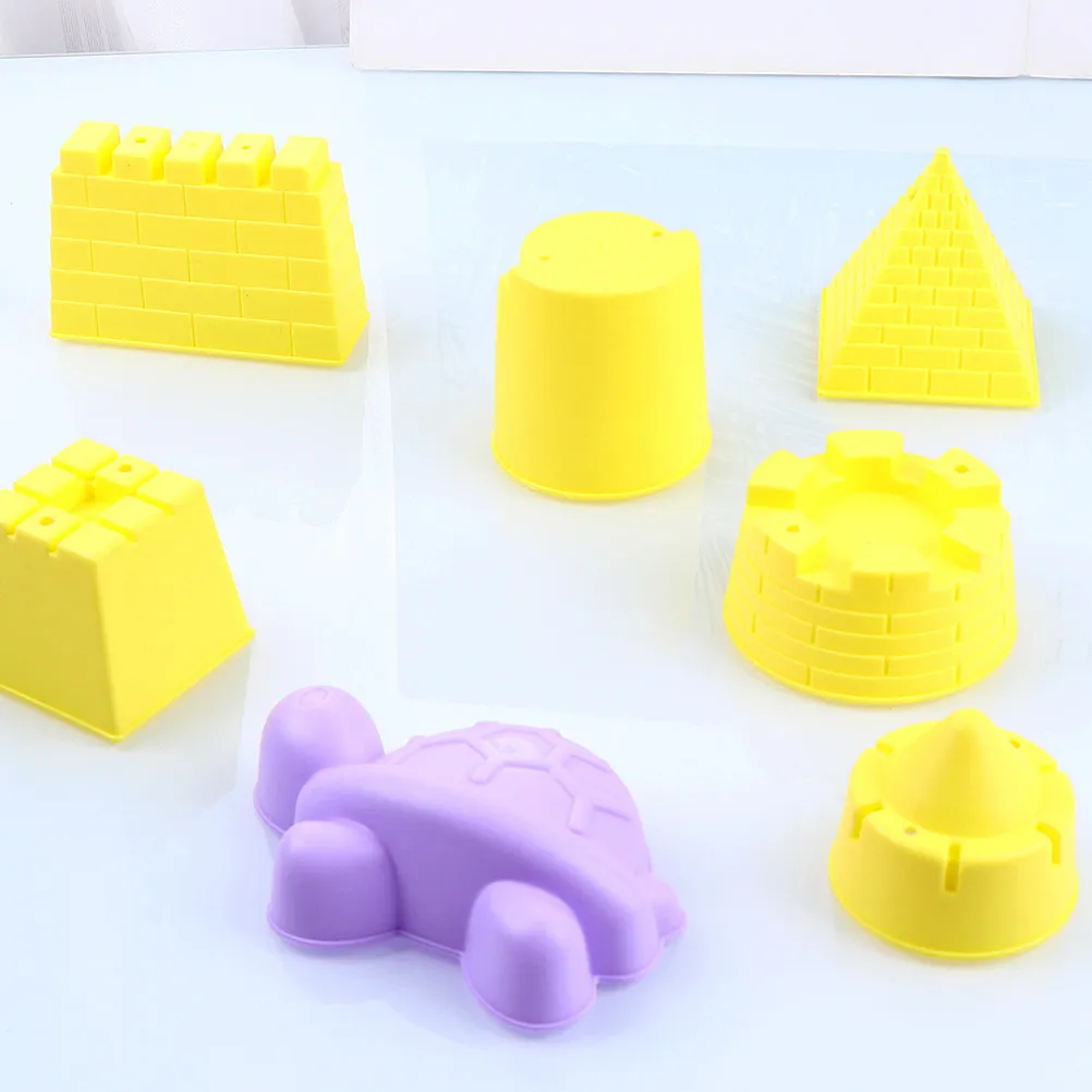 6Pcs Beach Sand Tools Set Safe Bpa-Free Plastic for Kids Sandcastle Building Outdoor Play Creativity Imagination Development
