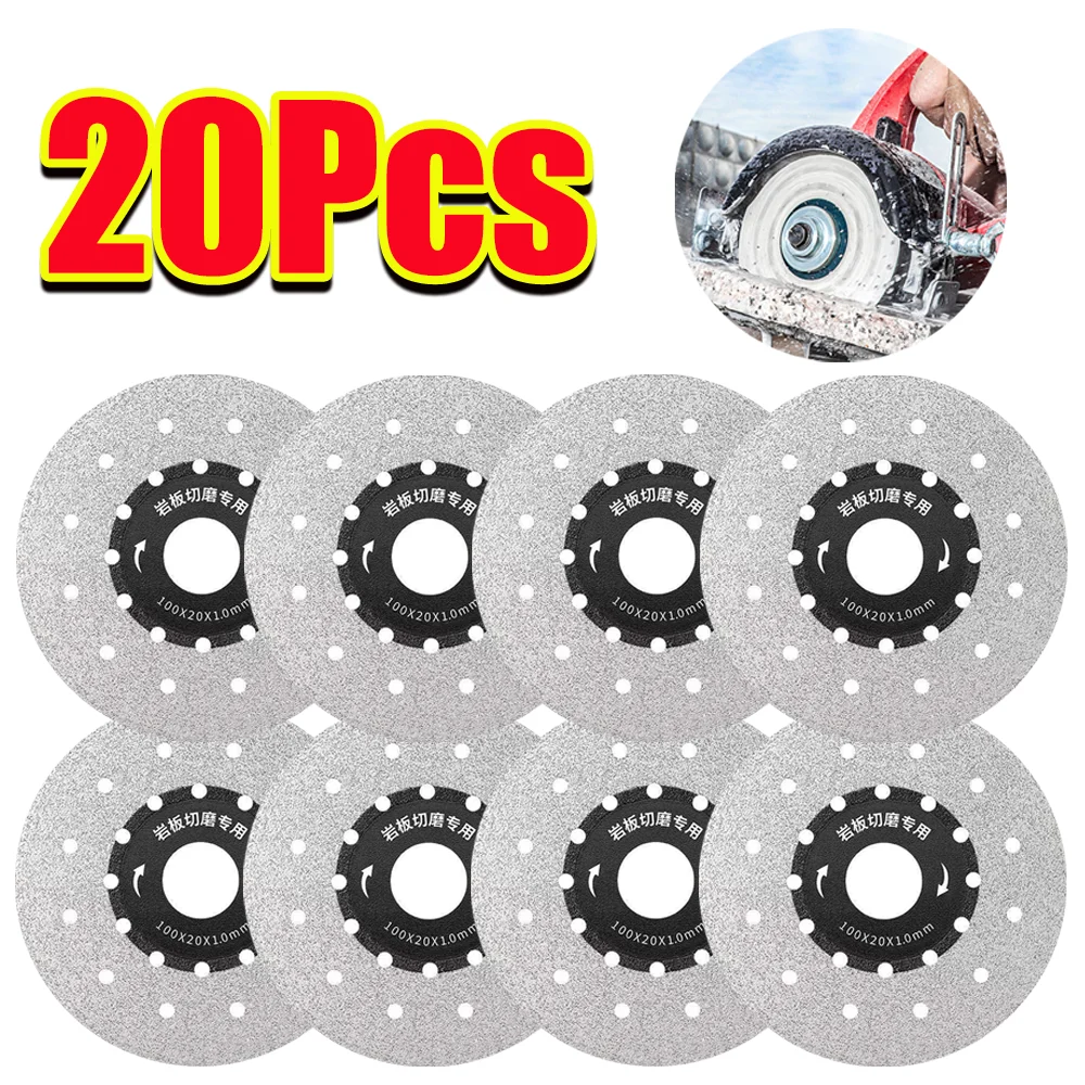 20-1Pc 4inch Super Thin Tile Cutting Disc Marble Diamond Saw Blade for Ceramic Porcelain Glass Granite Jade Grinding Wheel Disc
