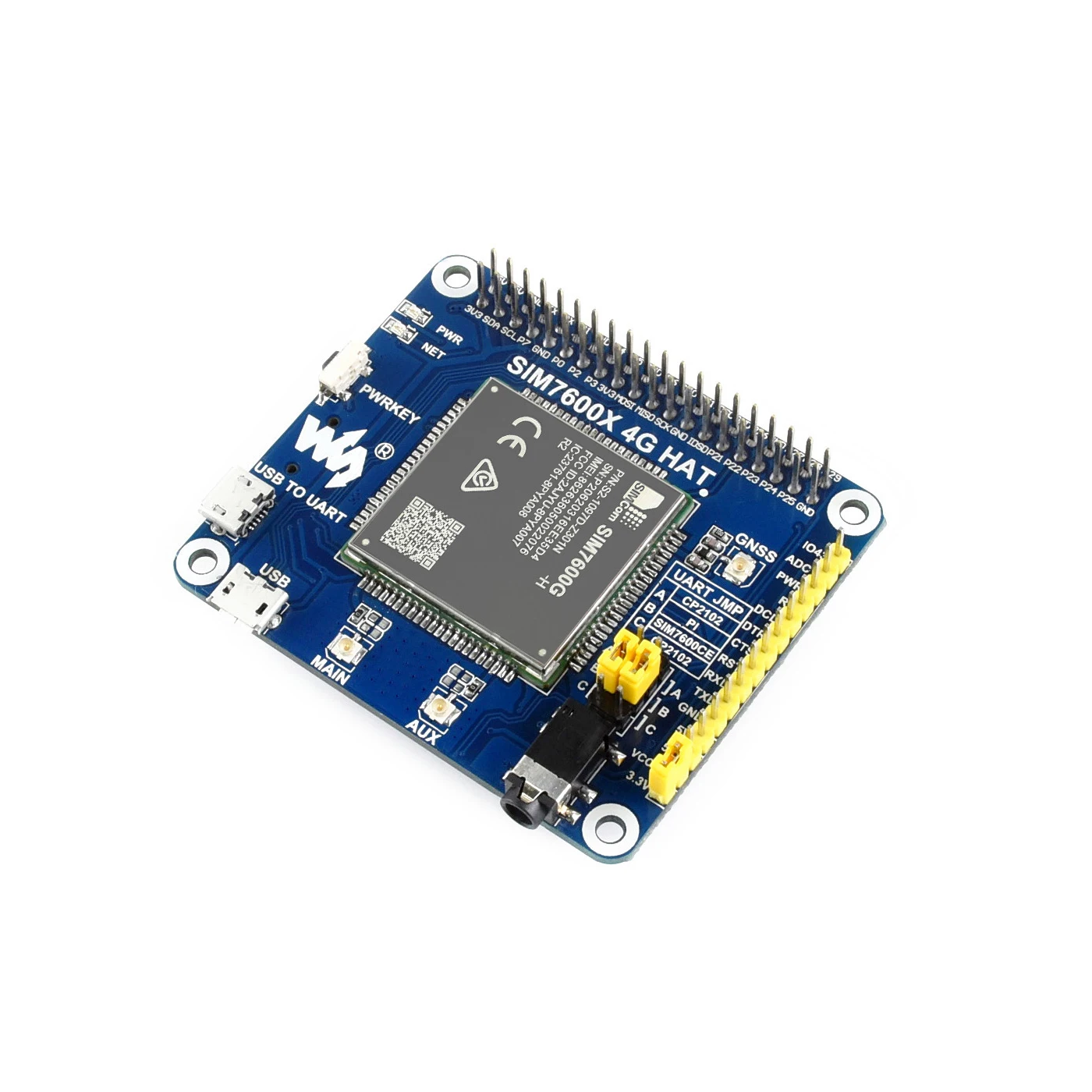 Papan ekspansi GPS 4G LTE, Kit pemula topi modul 2 W untuk RPI Raspberry Pi 5 4 Model B 3 3A 3B Plus Zero