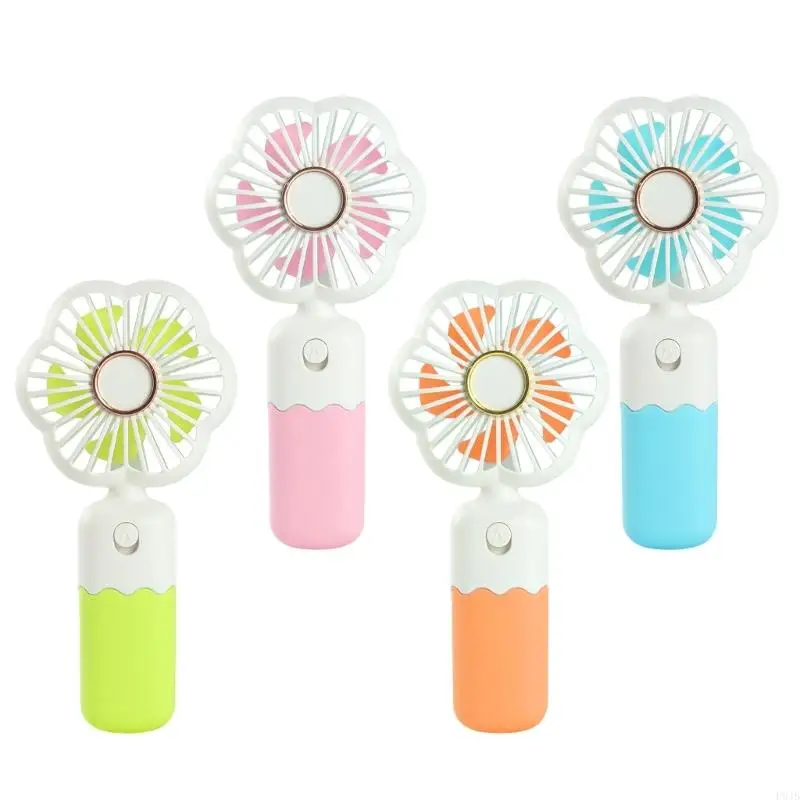 P9JB Mini Handheld Fan 1.5VAA Battery Operated Power Pocket Fan Hand Fan for Camping, Fishing, Outdoor Travel Use Summer Gift