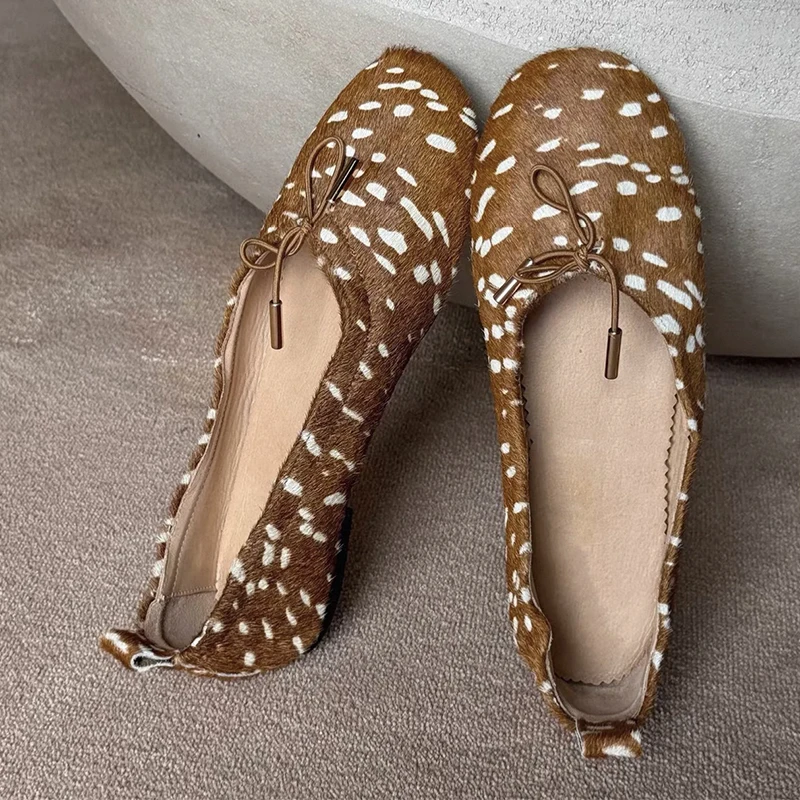 Zapatos planos elegantes de estilo coreano para mujer, con lazo decorativo, cómodos, ligeros, tipo bailarinas, ideales para el día a día, para un look casual y moderno, perfectos para ir al trabajo, con punta redonda.