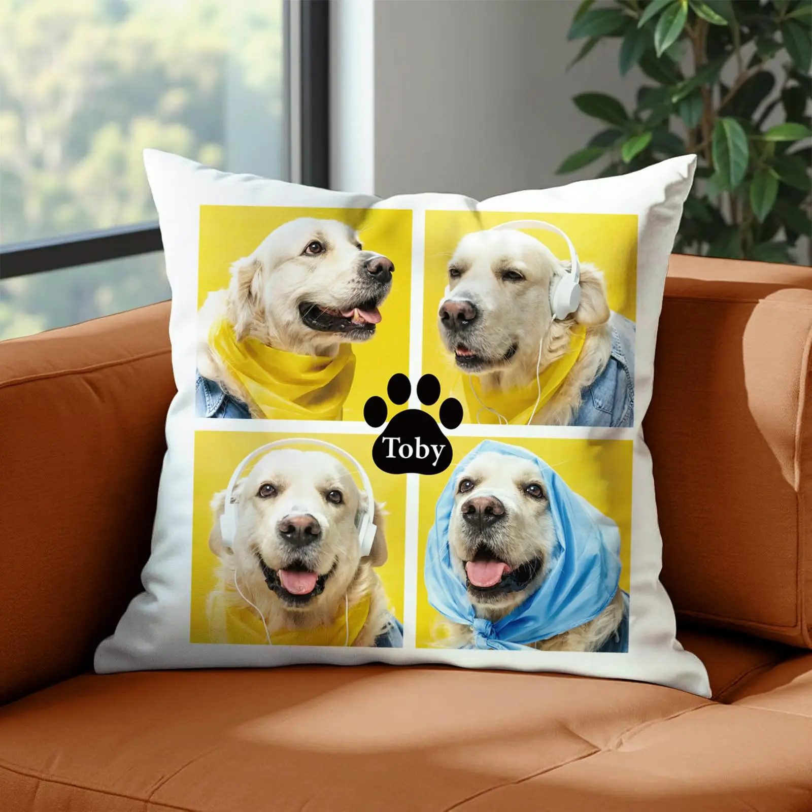 Custom Pillow with Picture & Text - Include Insert, Personalized Photo Pillow Double-Sided Printing