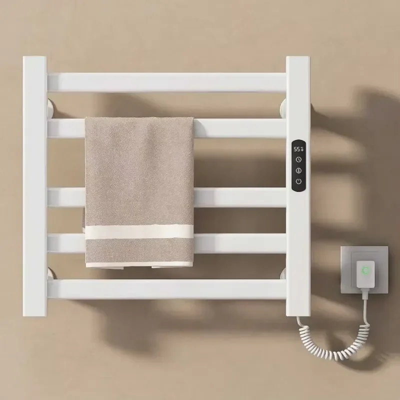 Smart WiFi Towel Dryer with Voice Control LED Touchscreen Timing Function Carbon Fiber Wall Mounted Radiator
