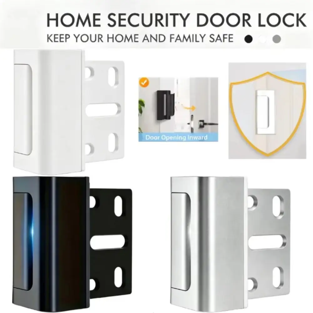 3 Inch Stop Door Lock Aluminum Alloy Anti-Theft Childproof Door Lock Easy to Install Upgrade Design Night Lock Night Protection