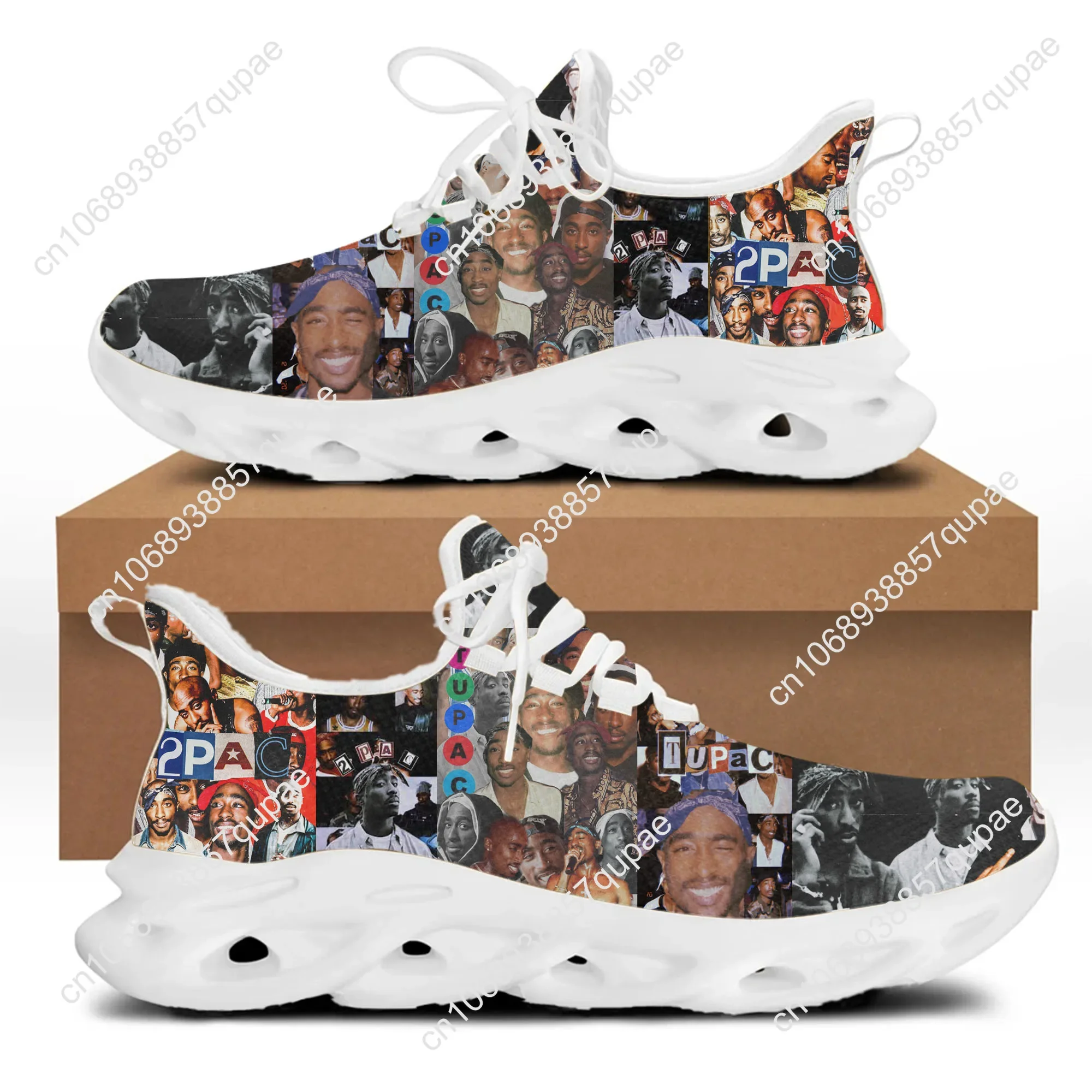 Rap 2Pac Tupac Flats Sneakers Mens Womens Sports Running Shoes All Eyez on Me High Quality DIY Sneaker Custom Made Shoe