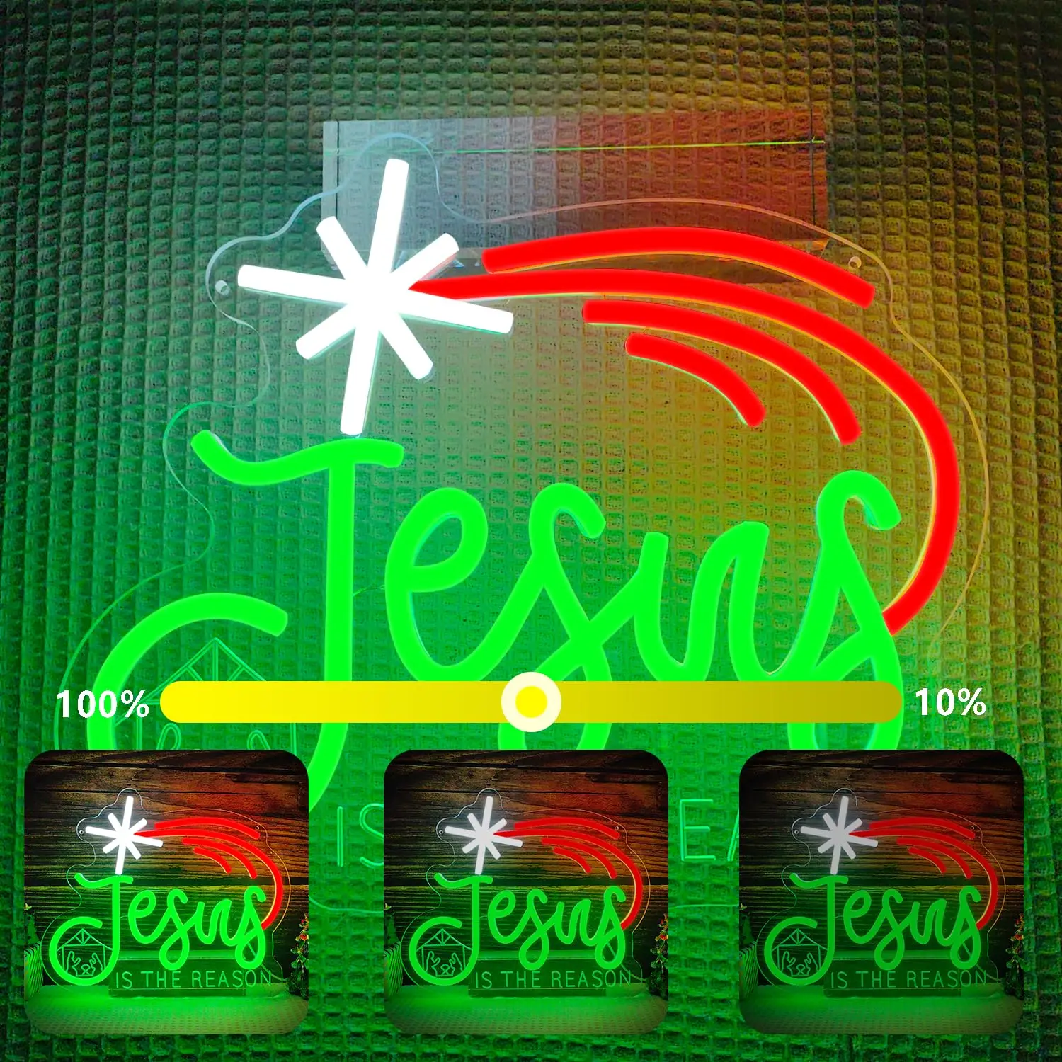 عيد الميلاد النيون عكس الضوء يسوع هو السبب Led تسجيل جدار ديكور لعيد الميلاد حفلة غرفة نوم غرفة المعيشة هدايا المنزل