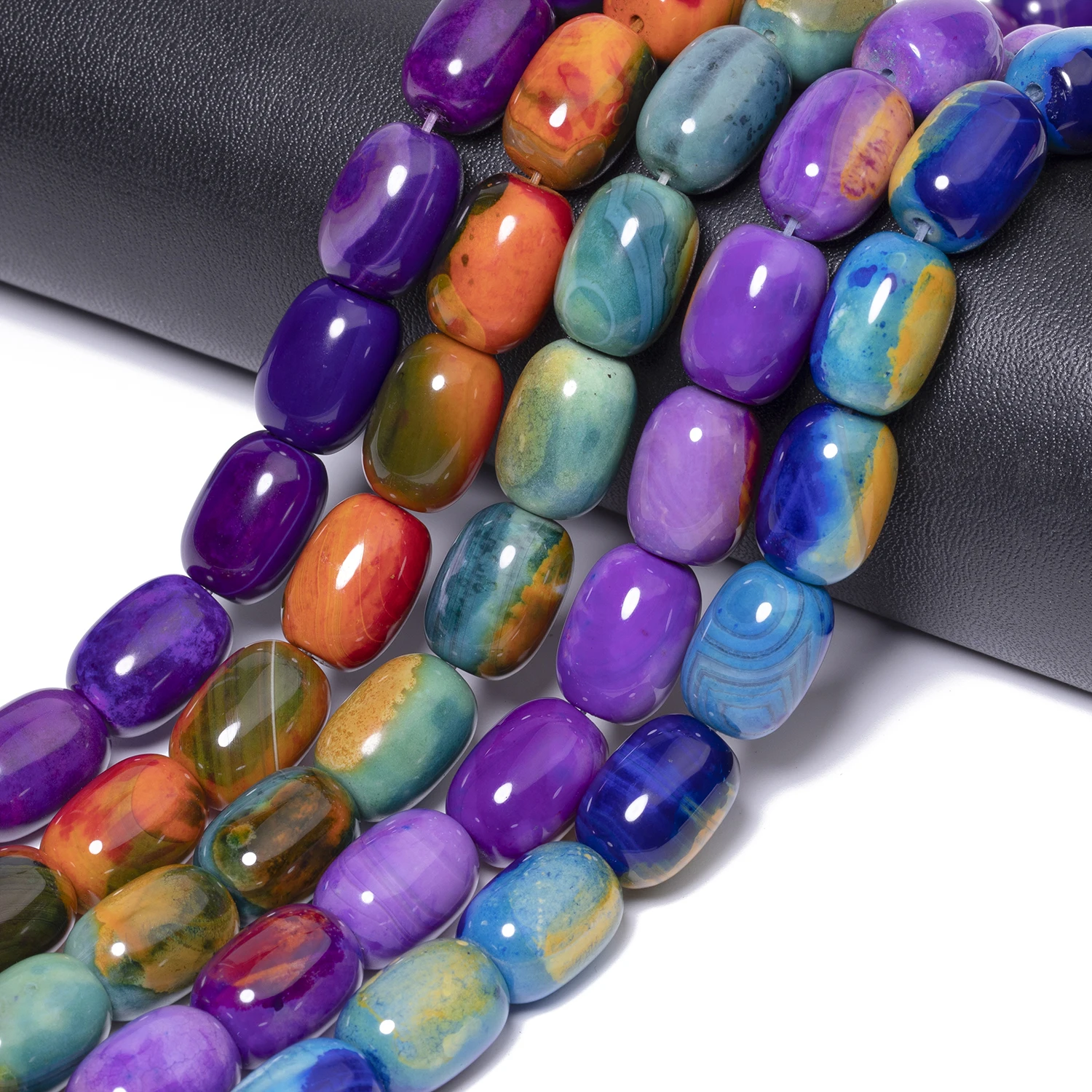 

Oval Natural Stone Green Galaxy Starry Sky Agate Loose Spacer Beads for Jewelry Making Diy Bracelets Charms Accessories 13x18mm