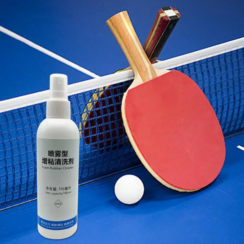 Table Tennis Racket Cleaner Table Tennis Rubber Cleaning Agent Portable Bat Racket Cleaning Spray Table Tennis Rubber Degreaser