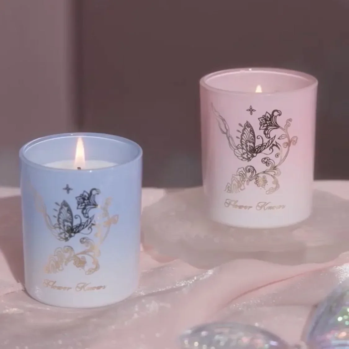 Flower Knows 8th Anniversary Butterfly Makeup Handspiegel Flower Window Prachtig reliëf antieke stijl draagbare make-upspiegel