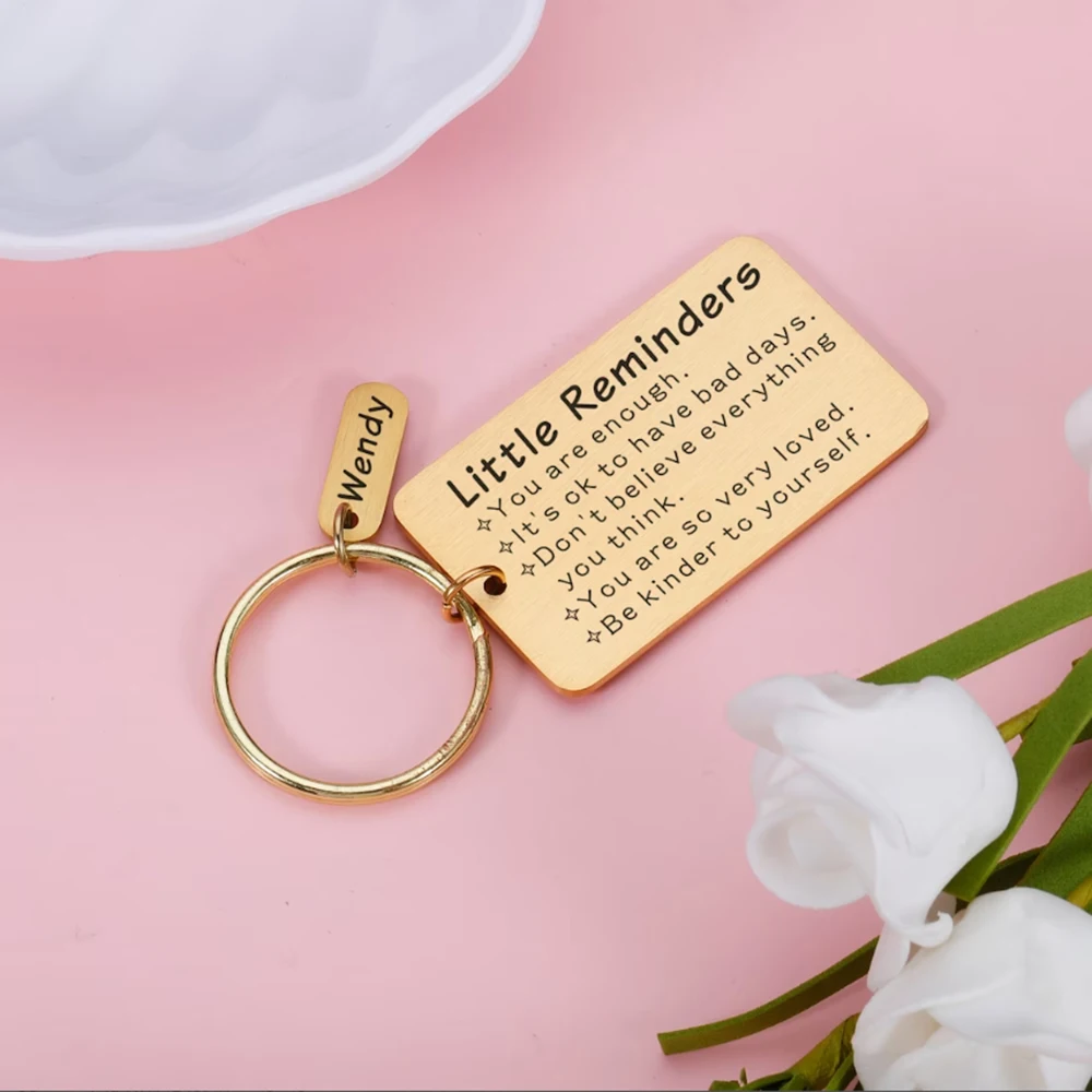 A small reminder keychain, a mental health gift, an inspirational gift for daughters and sons, a reminder gift for friends,