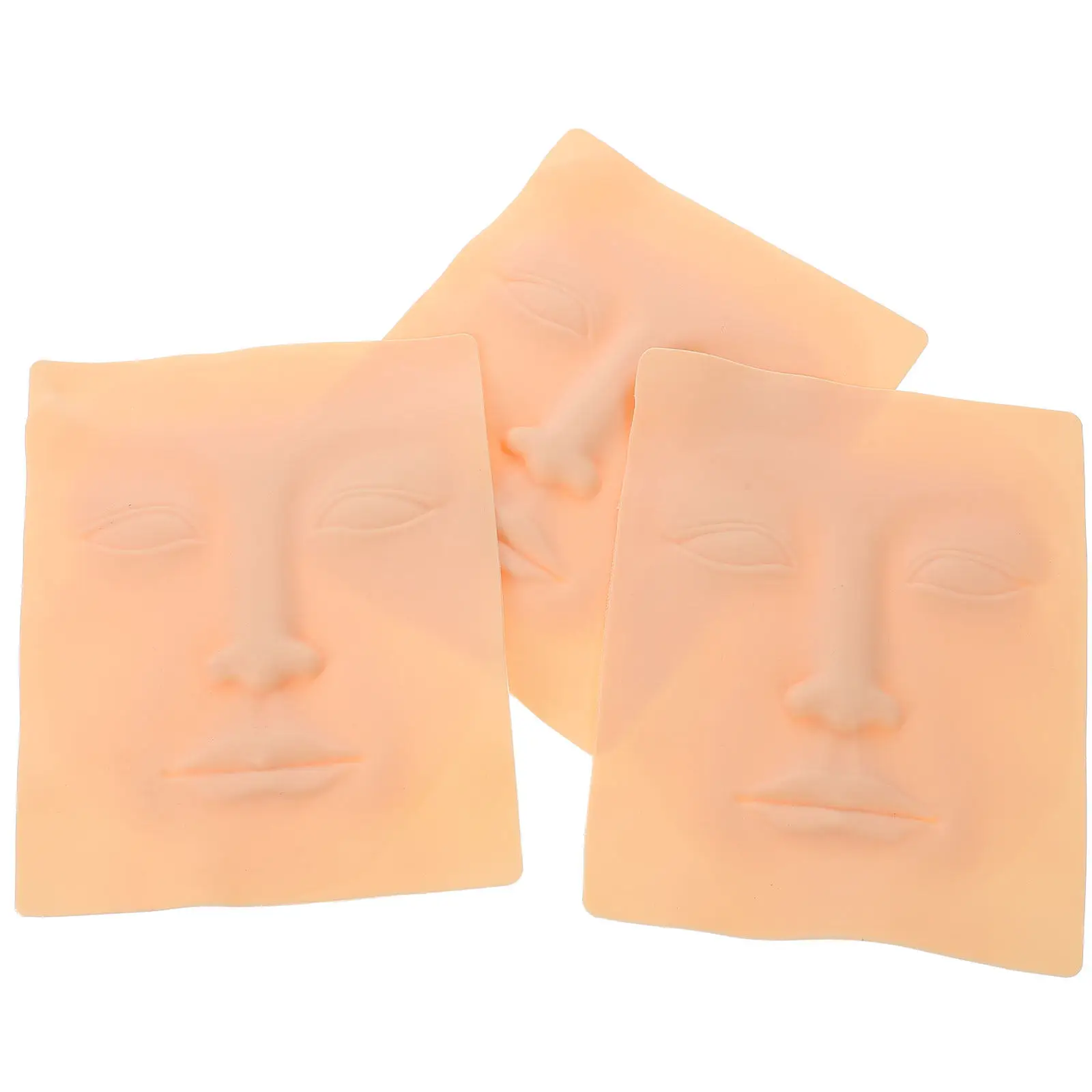 

3Pcs Silicone Face Skin Tattooing Practice Skin Eyebrow Training Tools Artists Beginners Supplies Tattoos Accessories