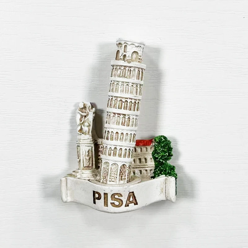 Italy tourist souvenirs Leaning Tower of Pisa 3D stereo refrigerator sticker Home decoration items Collection crafts