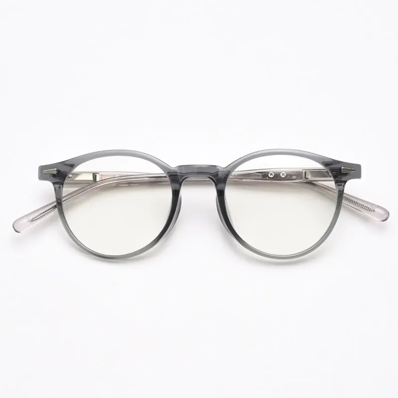 Mimiyou TR90 Nieten-Rundbrillengestell für Damen Vintage Anti-Blaulicht Optische Brillen für Herren Brillengestell UV400 Computerbrille – Detail 15