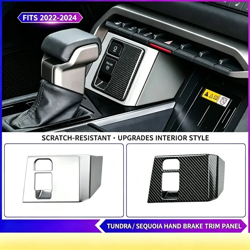 Center Console Handbrake Trim Panel Decor Bright Strip Car Interior Modification Accessories Anti-scratch For Toyota Tundra 2023
