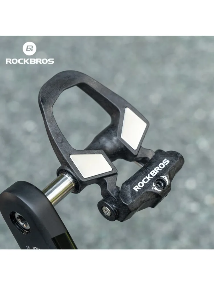 AliExpress ROCKBROS Road Bike Lock Pedal Carbon Fiber Lightweight Faster Self-Locking Pedal Aluminum Alloy SPD Lock Pedal with Lock Cleats