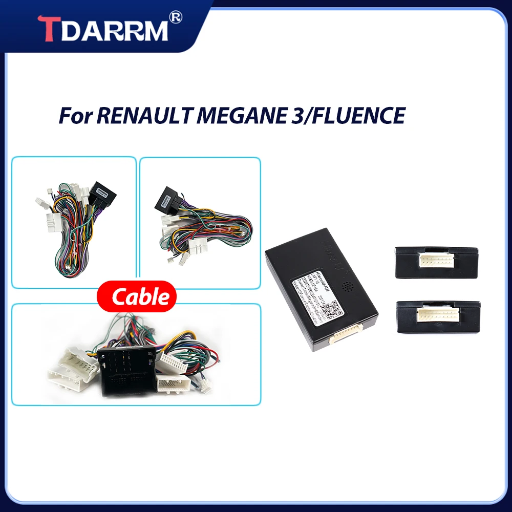 Android 16 Pin Car Radio Canbus BoxFor RENAULT MEGANE 3/FLUENCE Auto Multimedia Wiring Harness Power Cable Decoder Adapter
