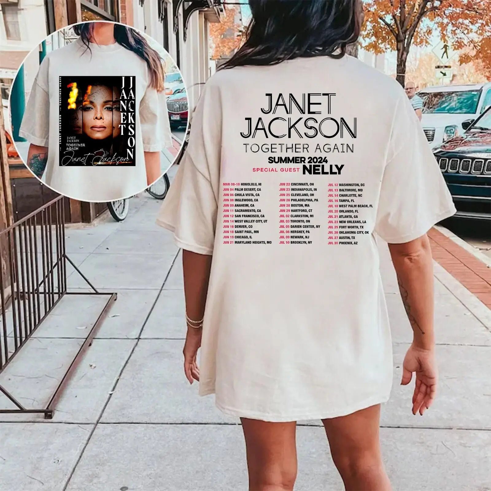 Janet Jackson 2024 Tour Together Again Summer 2024 T Shirt Black Unisex Gift Fan