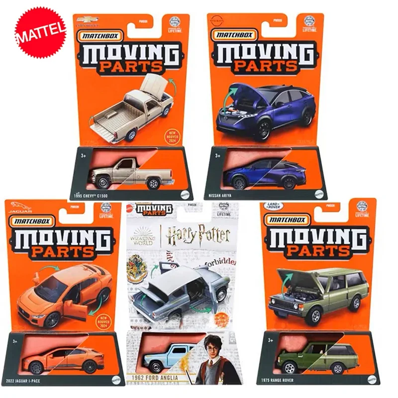 Original Mattel Matchbox Moving Parts Toys for Boys 1/64 Diecast Harry Potter Ford Anglia Jaguar Range Rover Chevy Nissan Ariya