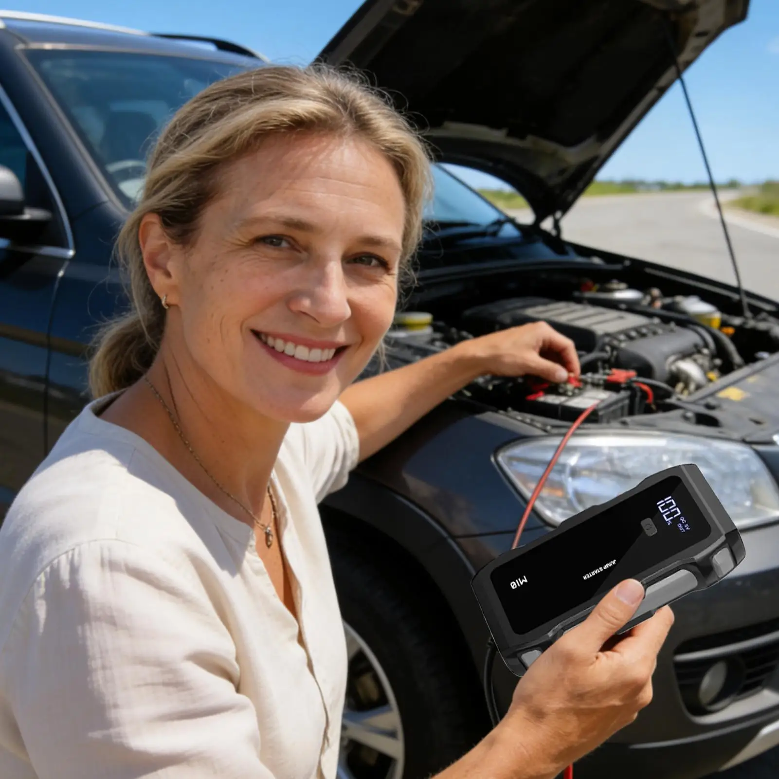 

Car Battery Jump Starter 8000A 3-Mode Lighting USB Fast Charging Car Battery Booster Pack For Sedans Motorcycles Boats RVs