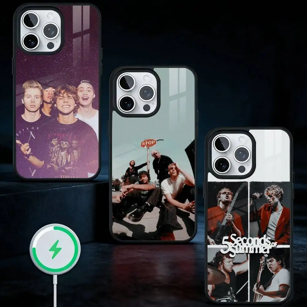

5 S-Seconds of S-Summers Band Phone Case For iPhone17,16,15,14,13 Plus,Pro Max Magnetic For Magsafe Wireless Charging