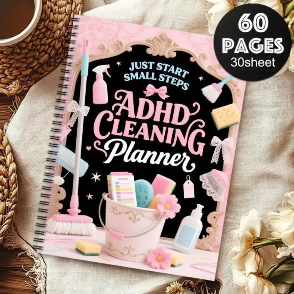 Systematic ADHD Cleaning Planner Weekly Schedule Simple Soultion Home Cleaning Schedule Year-Round Tips Daily Schedule Checklist