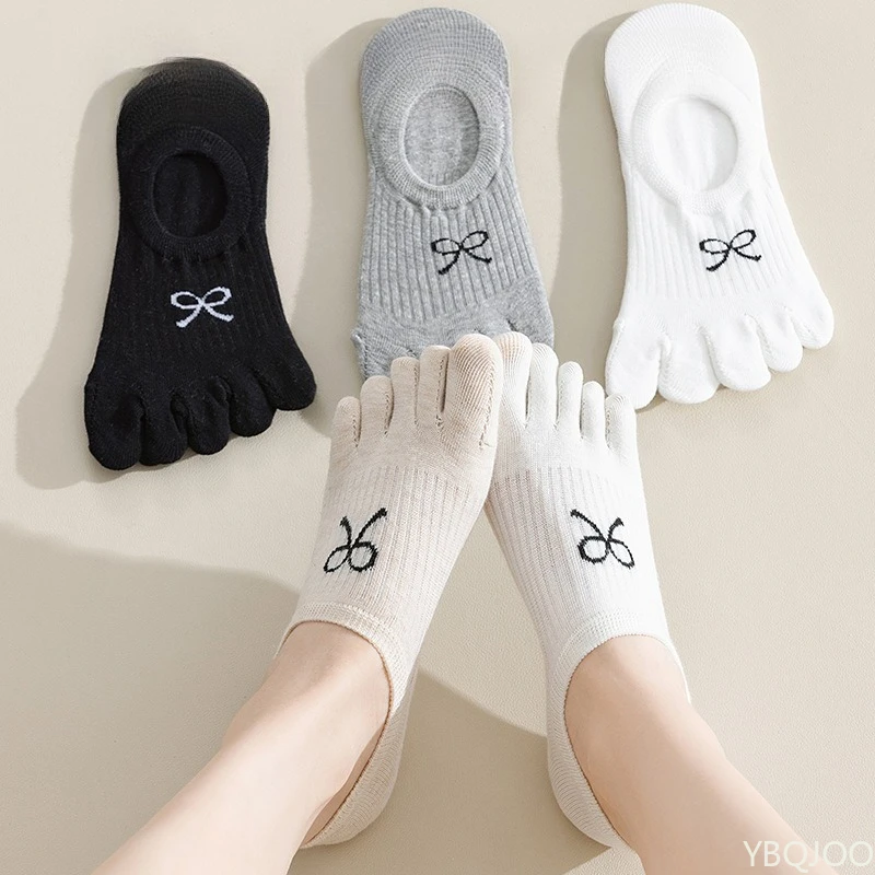 5 Pairs Fashion versatile Separate Fingers Sports Summer Thin Slipper Socks Five Finger Socks Women Anti-slip Cotton Toe Socks
