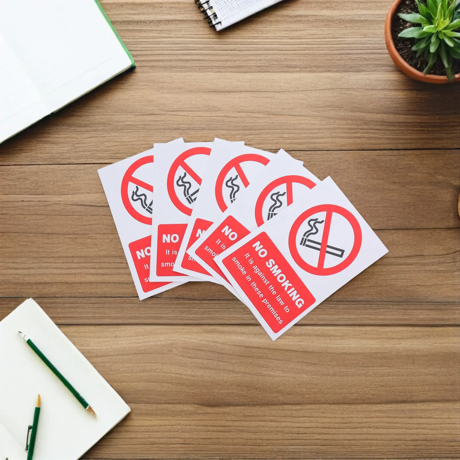 

10Pcs No Smoking Sign Sticker Clear Hd Vibrant Anti-Smoking Self-Adhesive Warning Decal for Office Public Restroom Hall Hotel