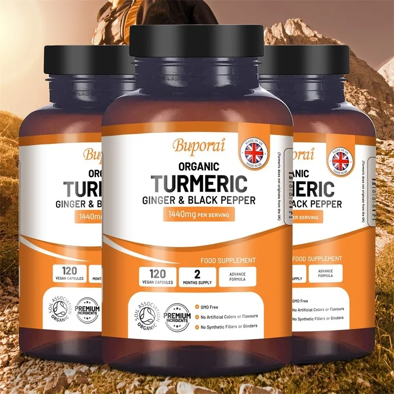 

Organic Turmeric Capsules 1440mg - Support Potent Anti-Inflammatory & Joint Pain Relief, Boosts Immunity