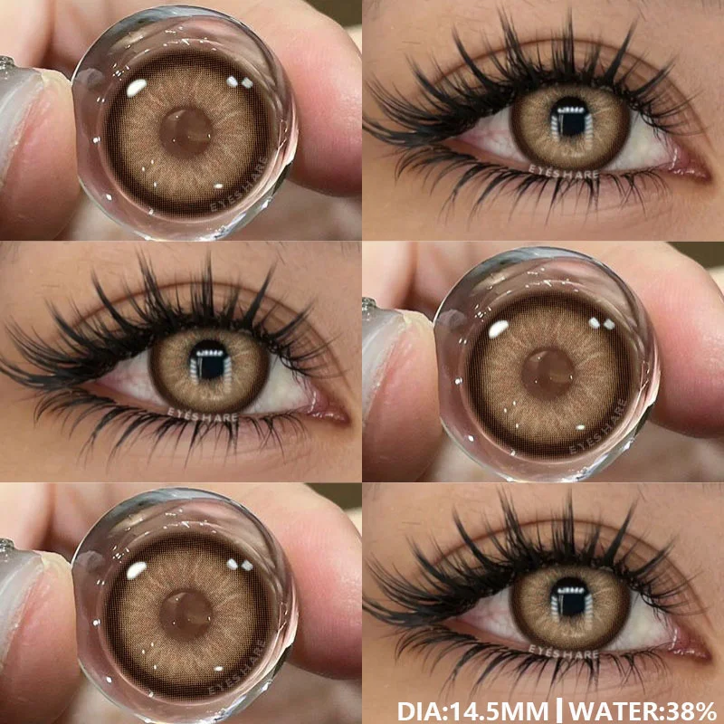 Fashion Color Contact Lenses for Eyes 1pair Blue Eye Lenses Gray Contacts Cosmetic Green Contact Lenses Yearly Color Eye Lens
