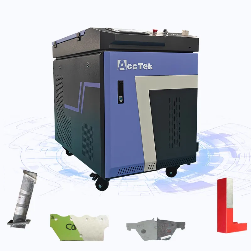 Aluminum Metal Sheet 3000W 2kw Portable Rust Removal Small Fiber Laser Cleaning Machine