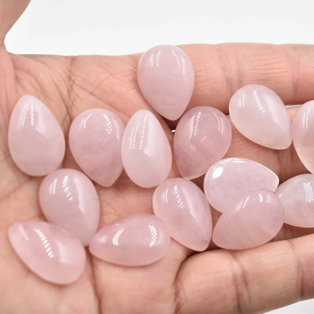 Kostenloser Versand 30 Stück/Los Großhandel 15x20mm verschiedene Naturstein-Wassertropfen-CAB-CABOCHON-Perlen für die Herstellung von Schmuckzubehör. – Detail 3