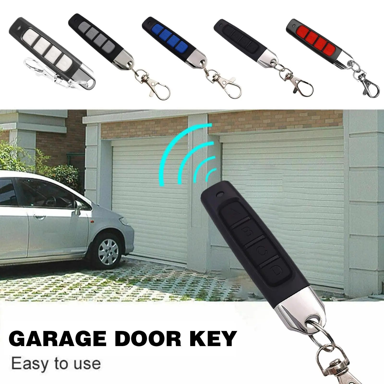 433mhz Remote Control Garage Gate Door Opener Remote Learning Control Duplicator Rolling Clone Keys Code 4 B7r5