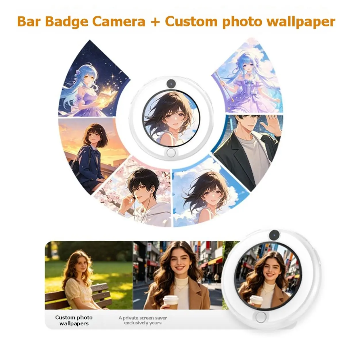 【~ New A88T】Electronic Badge Camera (64MP + 4K + Photography/Badge Mode + Beauty Filters) Magnetic Sports Selfie Light HD Camera
