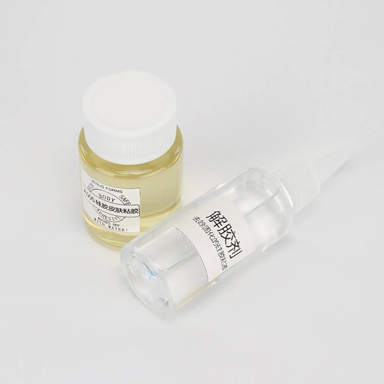 Breast Form Glue Kit, 50ml Invisible Glue And Breast Form Cleaning Solution Skin