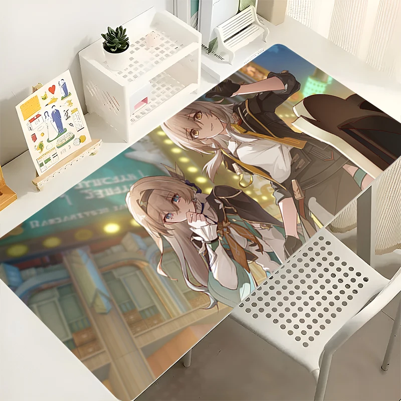 

Mousepad H-honkai Star Rail Firefly PC Accessories Mouse Pad Rubber Desk Mat Pattern Gaming Mats Non Slip Table Mat Keyboard Pad