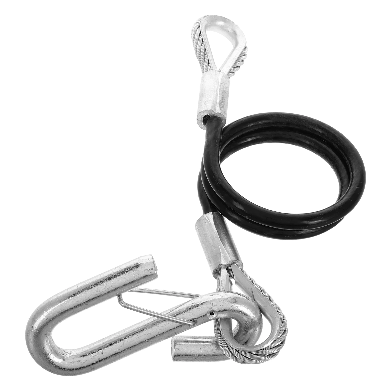 

Heavy Duty Trailer Safety Cable Spring Steel Wire Rope Self-Coiling Tow Truck Strap for Suv Atv Towing Accessories